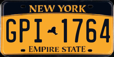 NY license plate GPI1764