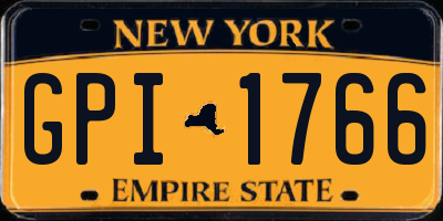 NY license plate GPI1766