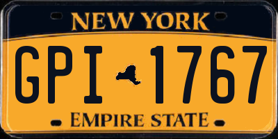 NY license plate GPI1767