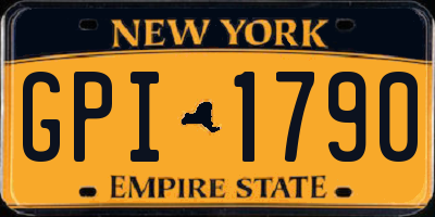NY license plate GPI1790