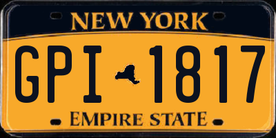NY license plate GPI1817