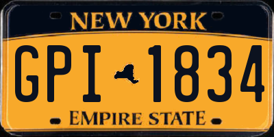 NY license plate GPI1834