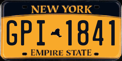 NY license plate GPI1841