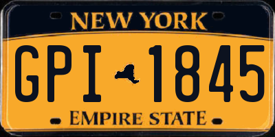 NY license plate GPI1845
