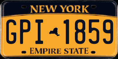 NY license plate GPI1859