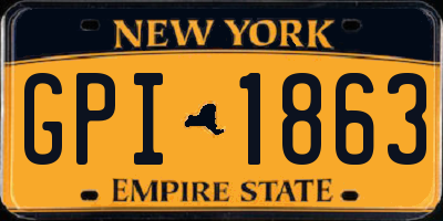 NY license plate GPI1863