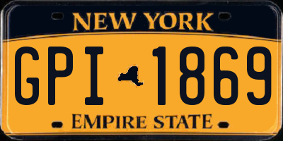 NY license plate GPI1869
