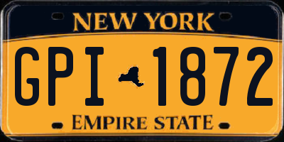 NY license plate GPI1872