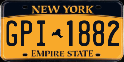 NY license plate GPI1882