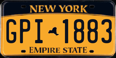 NY license plate GPI1883