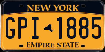 NY license plate GPI1885