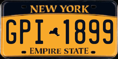 NY license plate GPI1899