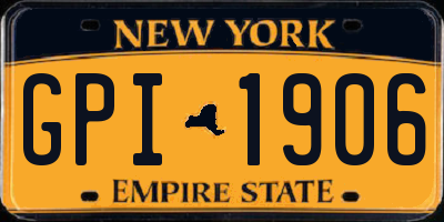 NY license plate GPI1906