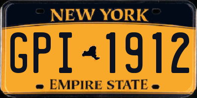 NY license plate GPI1912