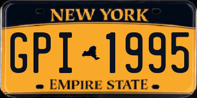 NY license plate GPI1995