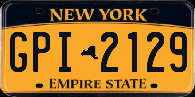 NY license plate GPI2129