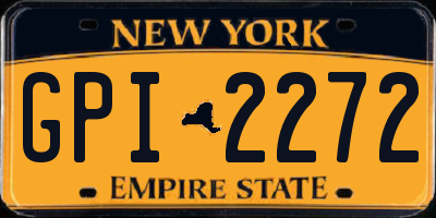 NY license plate GPI2272