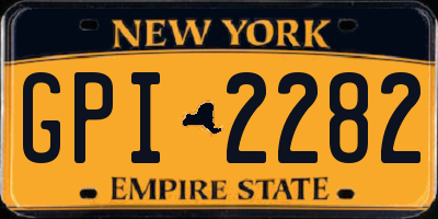 NY license plate GPI2282