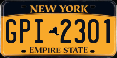 NY license plate GPI2301