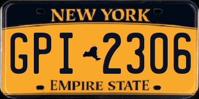 NY license plate GPI2306