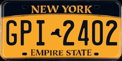 NY license plate GPI2402