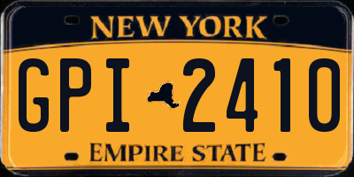 NY license plate GPI2410