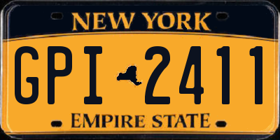 NY license plate GPI2411