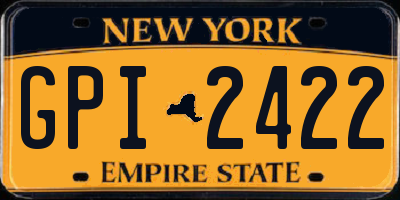 NY license plate GPI2422