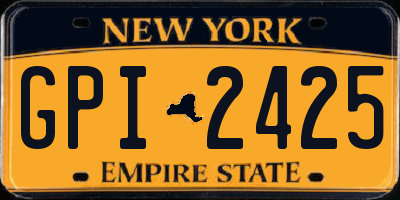 NY license plate GPI2425