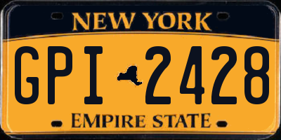 NY license plate GPI2428