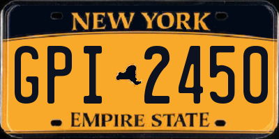 NY license plate GPI2450