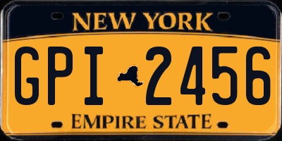 NY license plate GPI2456