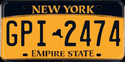 NY license plate GPI2474