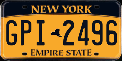 NY license plate GPI2496