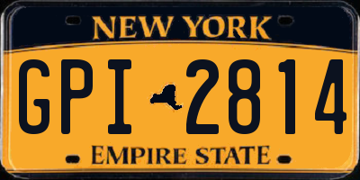 NY license plate GPI2814