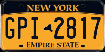 NY license plate GPI2817