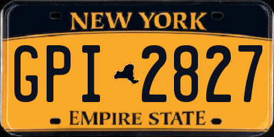 NY license plate GPI2827