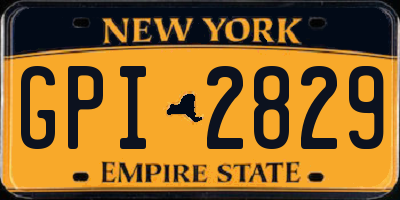NY license plate GPI2829