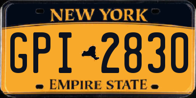 NY license plate GPI2830