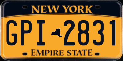 NY license plate GPI2831