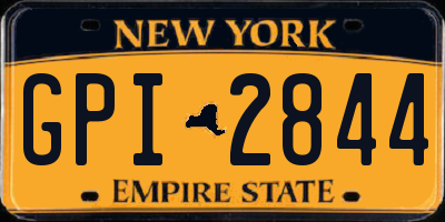 NY license plate GPI2844