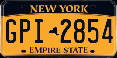 NY license plate GPI2854