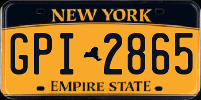 NY license plate GPI2865