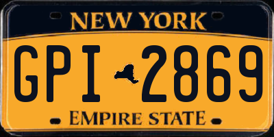 NY license plate GPI2869