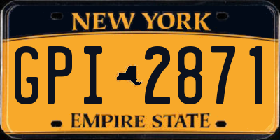 NY license plate GPI2871