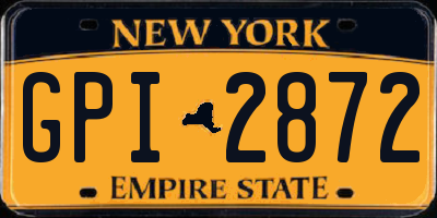 NY license plate GPI2872