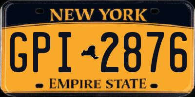 NY license plate GPI2876