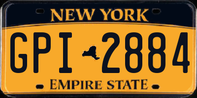 NY license plate GPI2884
