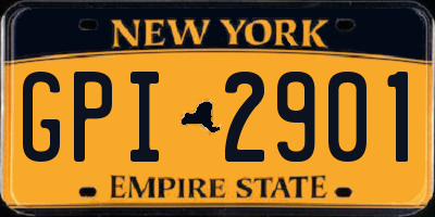 NY license plate GPI2901