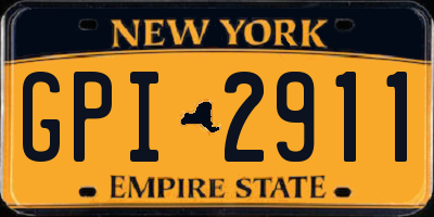 NY license plate GPI2911